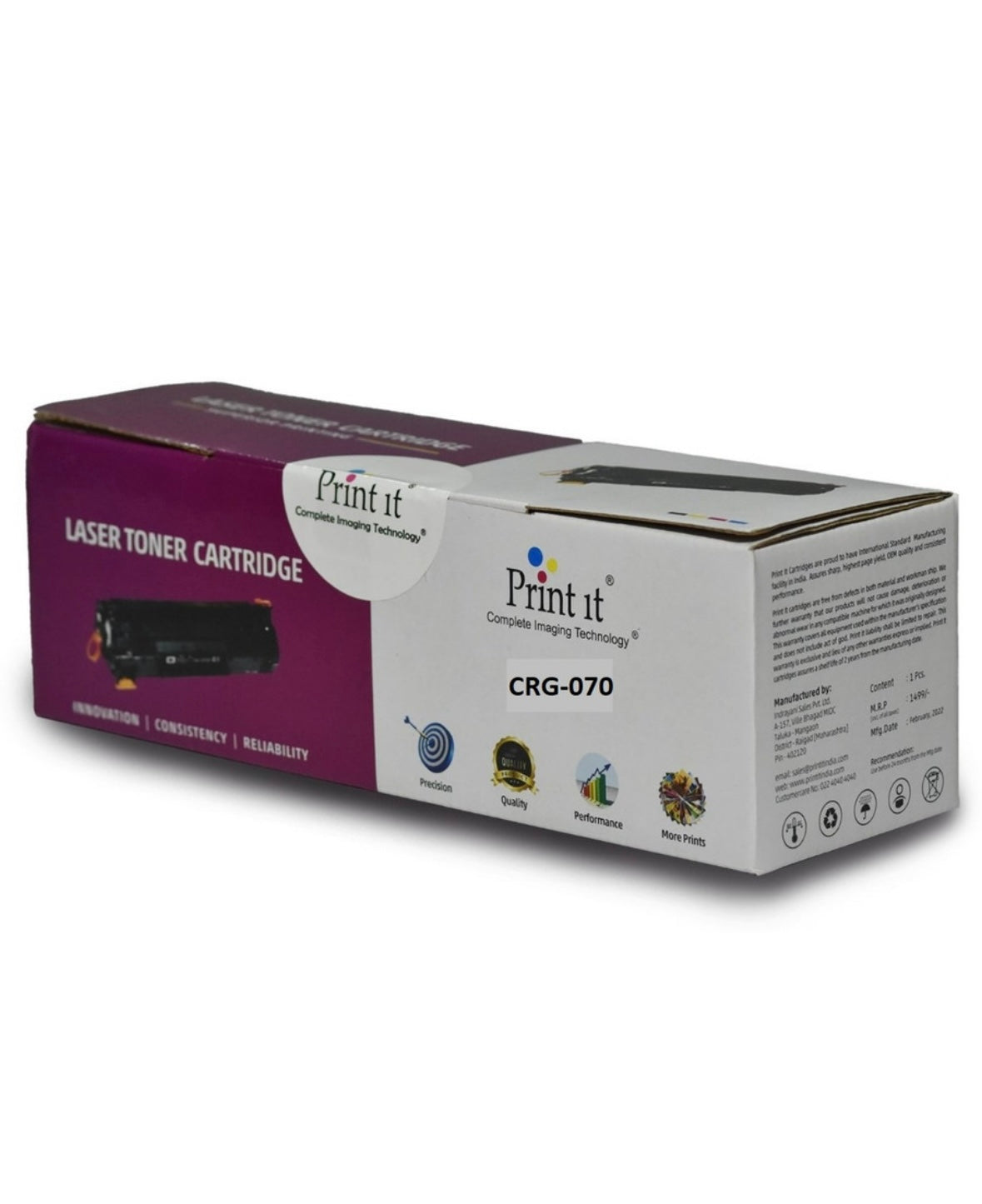 Print IT CRG070 WITH CHIP TONER CARTRIDGE FOR INKJET PRINTERS Black Ink Toner