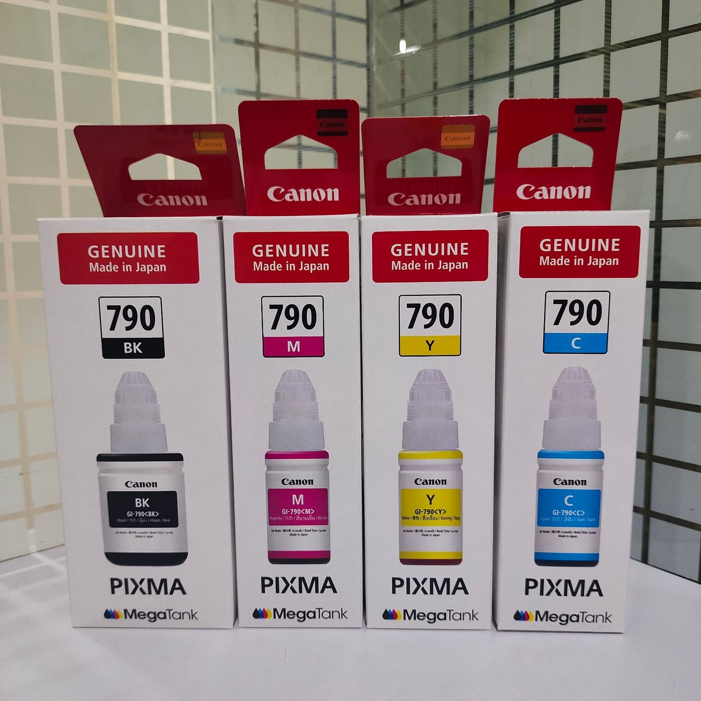 Canon 4 Pcs 70ml Black, Cyan, Magenta & Yellow Ink Cartridge Set, GI790