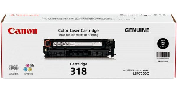Canon 318 Genuine Black Toner Cartridge for Laser Printer