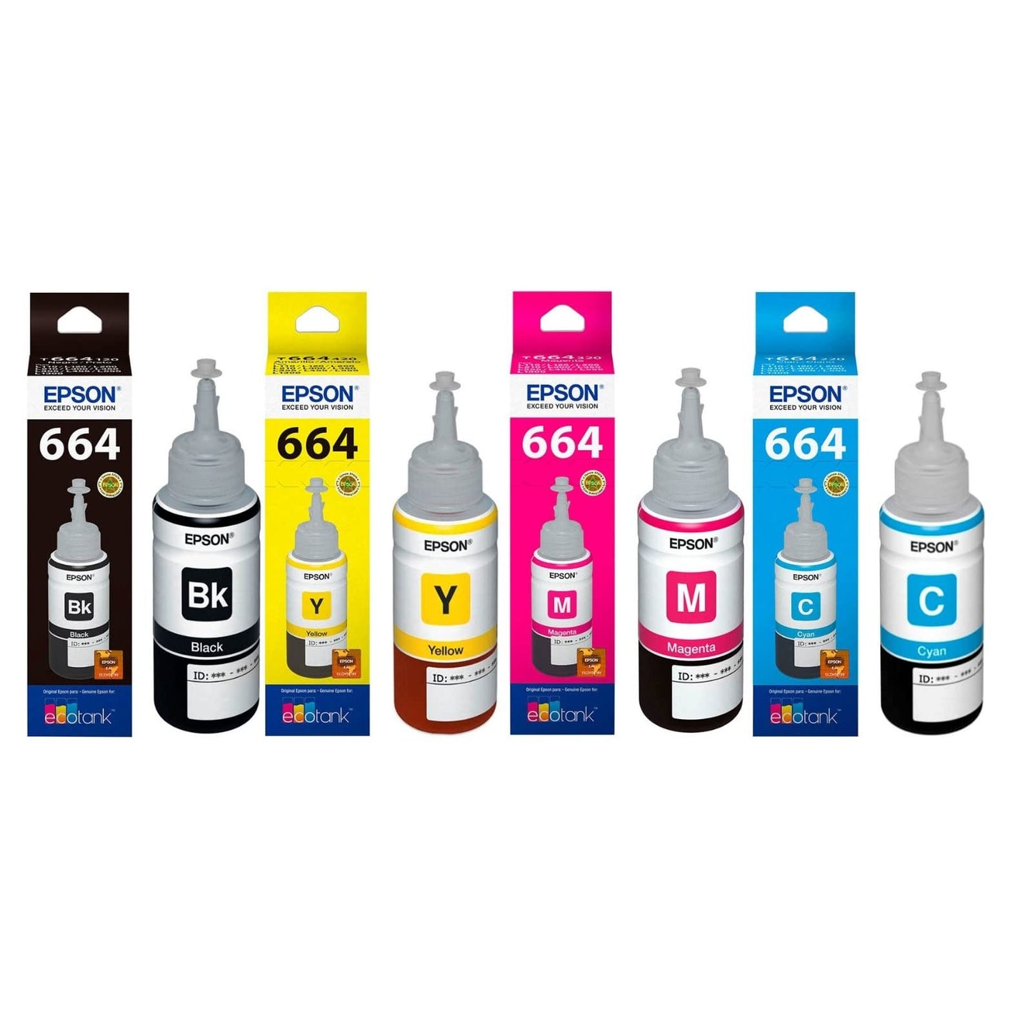 Epson Original T664 Four Color Ink Bottle Set