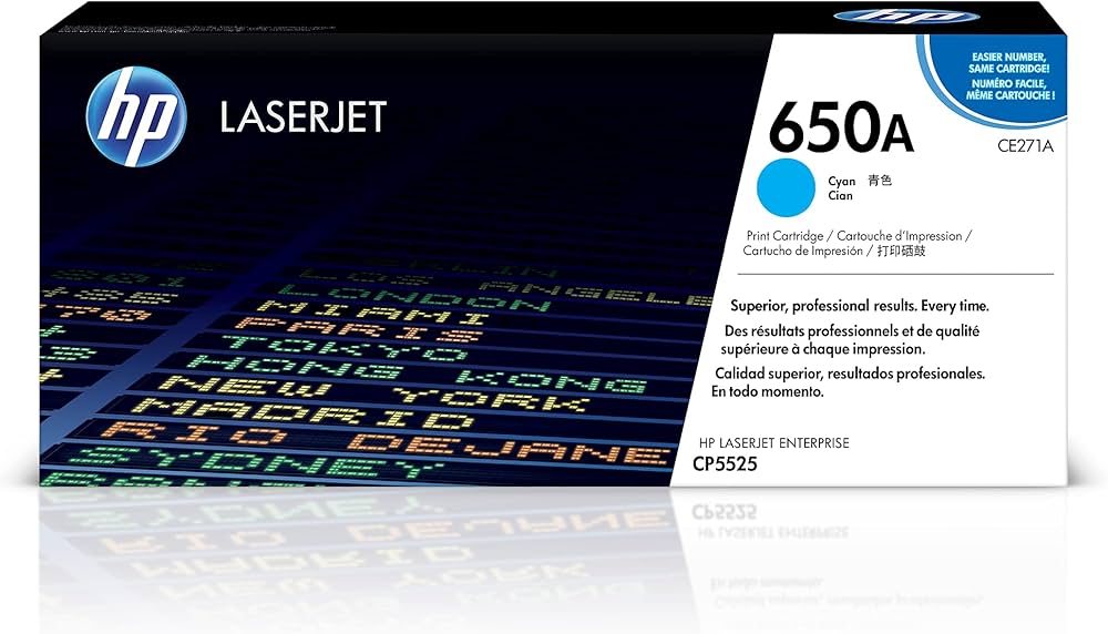 HP 650A Cyan Original LaserJet Toner Cartridge