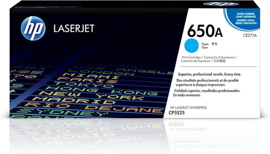 HP 650A Cyan Original LaserJet Toner Cartridge