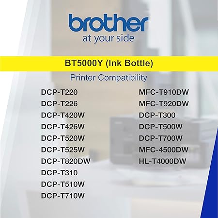 Brother BT5000Y Ink Bottle (Yellow)