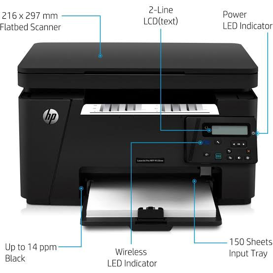 HP Laserjet Pro 126NW Print Scan Copy Network Wifi A4 Laser Printer