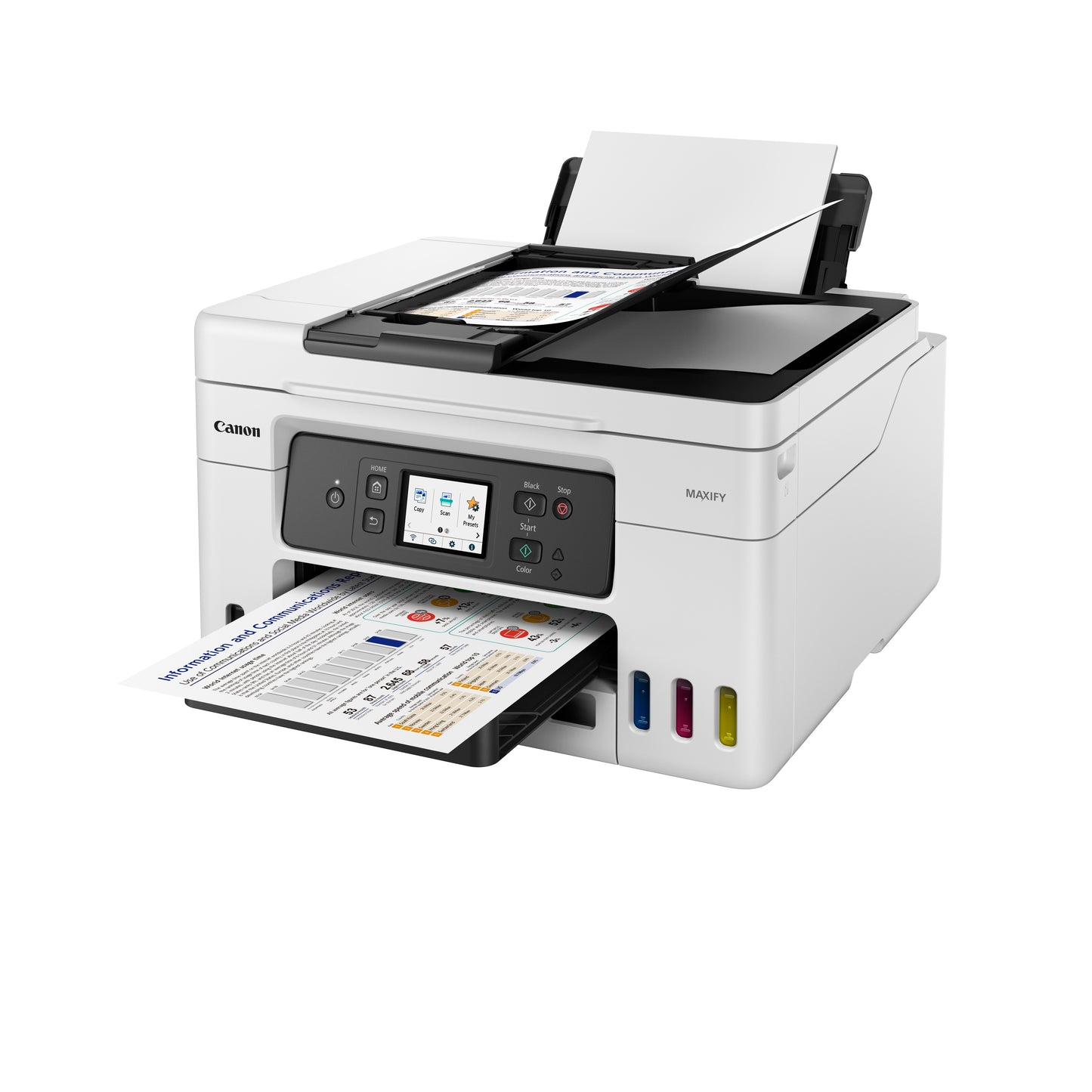 Canon MAXIFY GX4070 A4 Wi-Fi All-In-One Colour Business Ink Tank Printer with ADF, Duplex & Fax