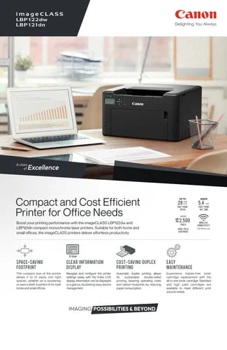 Canon imageCLASS LBP121dn Single Function Monochrome Laser Printer (Toner Cartridge)