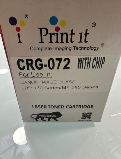 Print IT 072 Toner Cartridge (with CHIP) for imageCLASS MF284dw and all MF 280 Series, LBP172dw Black Ink Toner