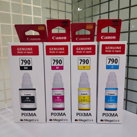 Canon 4 Pcs 70ml Black, Cyan, Magenta & Yellow Ink Cartridge Set, GI790