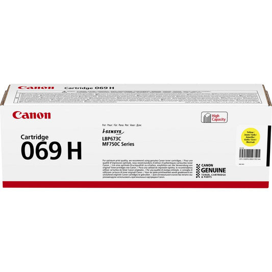 Canon 069H Yellow High Yield Original Toner Cartridge (5095C003AA)