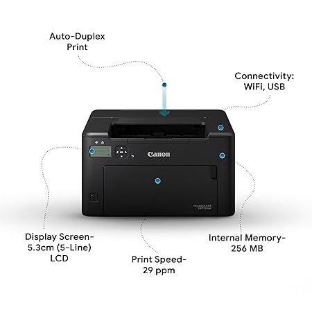 Canon imageCLASS LBP122dw Single Function (Print Only) Monochrome WiFi Laser Printer with Auto Duplex Printing for Home/Office