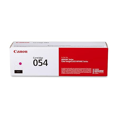 Canon Genuine Toner, Cartridge 054 Magenta (3022C001) 1 Pack Color imageCLASS MF641Cdw, MF642Cdw, MF644Cdw, LBP622Cdw Laser Printers