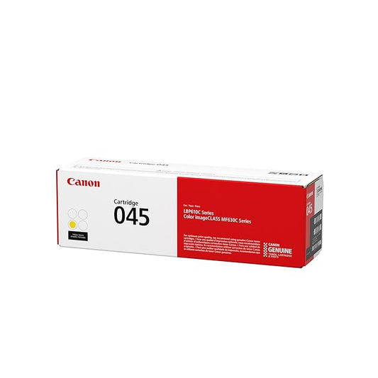 Canon Genuine Toner, Cartridge 045 Yellow, 1 Pack, for Canon Color imageCLASS MF634Cdw, MF632Cdw, LBP612Cdw Laser Printers