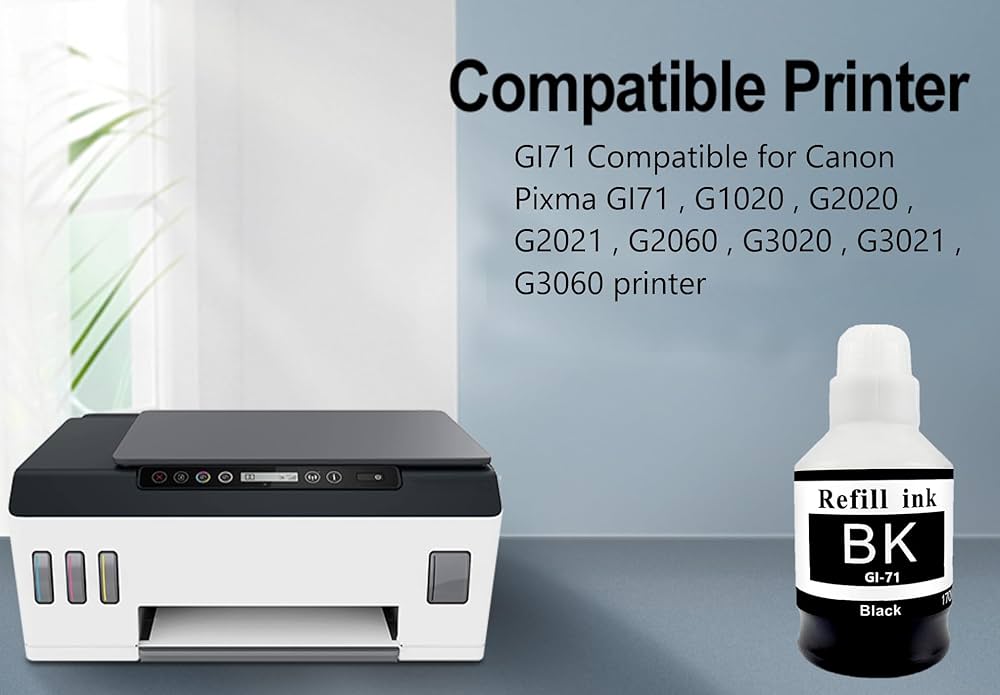 Canon BK71 70ml Black Dye-Based Ink Bottle