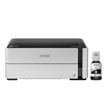 Epson Ecotank Wireless Monochrome Supertank Printer (M1170), White (ADDITIONAL 3 YEARS WARRANTY)