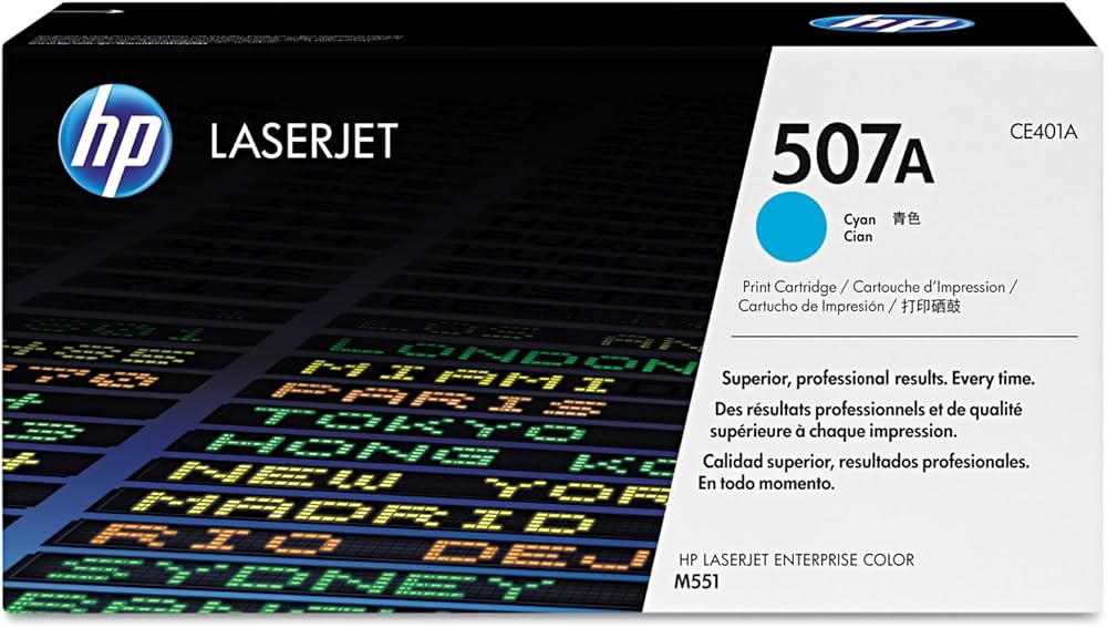 HP 507A Cyan Original LaserJet Toner Cartridge