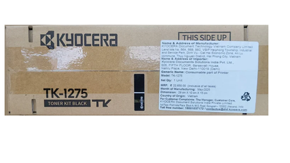 KYOCERA TK-1275 Black Toner Cartridge – High Yield, Compatible with ECOSYS M2040dn / M2540dn / M2640idw / M2540dw Printers