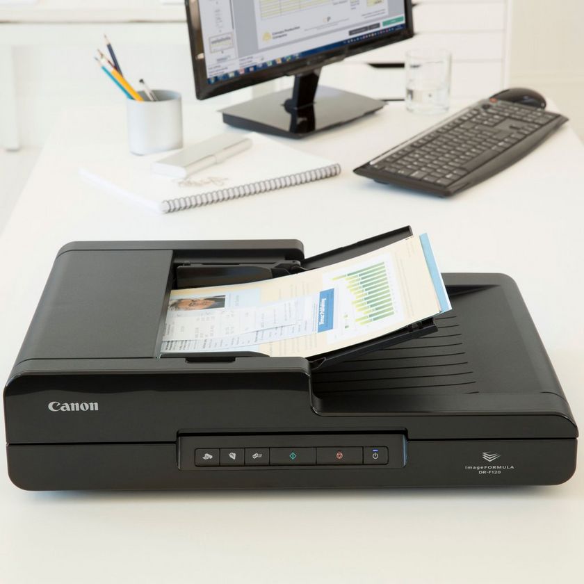 Canon Image Formula DR-F120 Flatbed Document Scanner with ADF, 20ppm & 36ipm, For Home & Small Office use