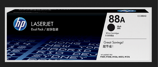 HP 88A Dual Pack Black Original LaserJet Toner Cartridge