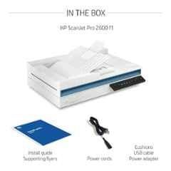 HP ScanJet Pro 2600 F1 scanner flatbed open