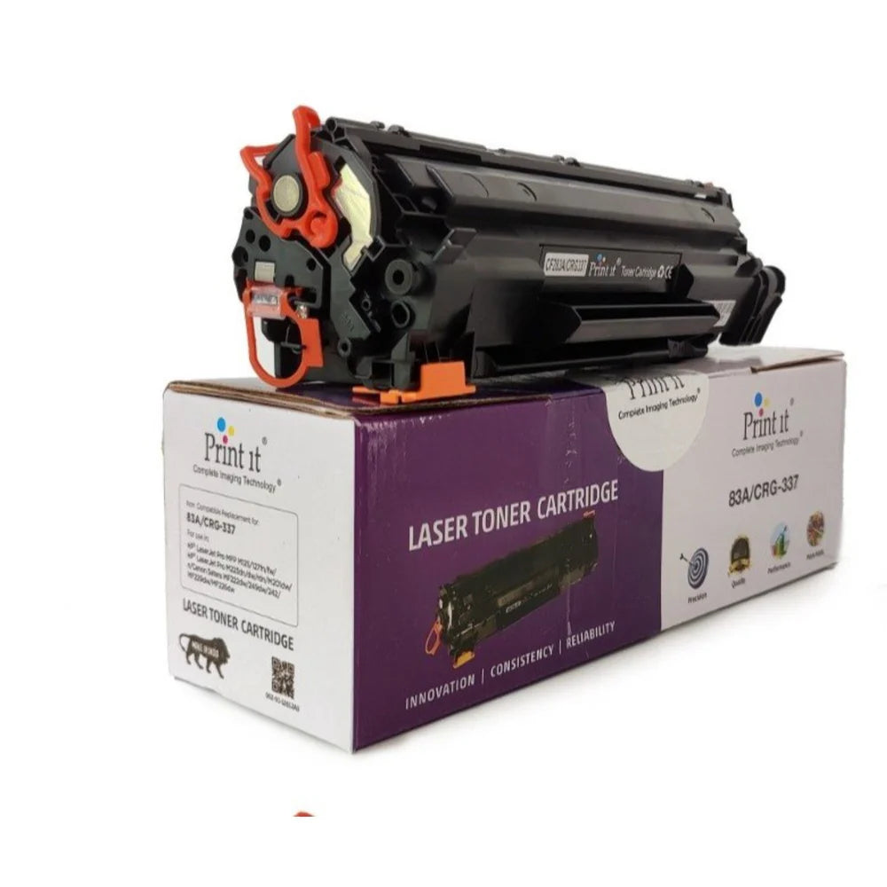 Black Print It 83A CRG337 Laser Toner Cartridge for HP  M202dw/MFP M125nw/MFP M127fw/MFP M226dn/MFP M226dw