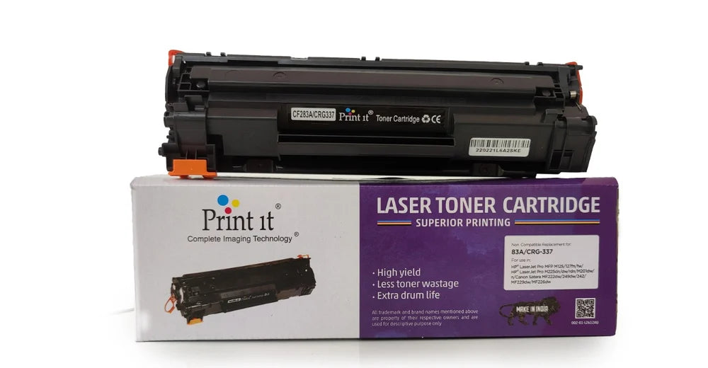 Black Print It 83A CRG337 Laser Toner Cartridge for HP  M202dw/MFP M125nw/MFP M127fw/MFP M226dn/MFP M226dw
